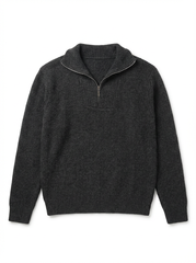 Anthracite Knitted Quarter Zip