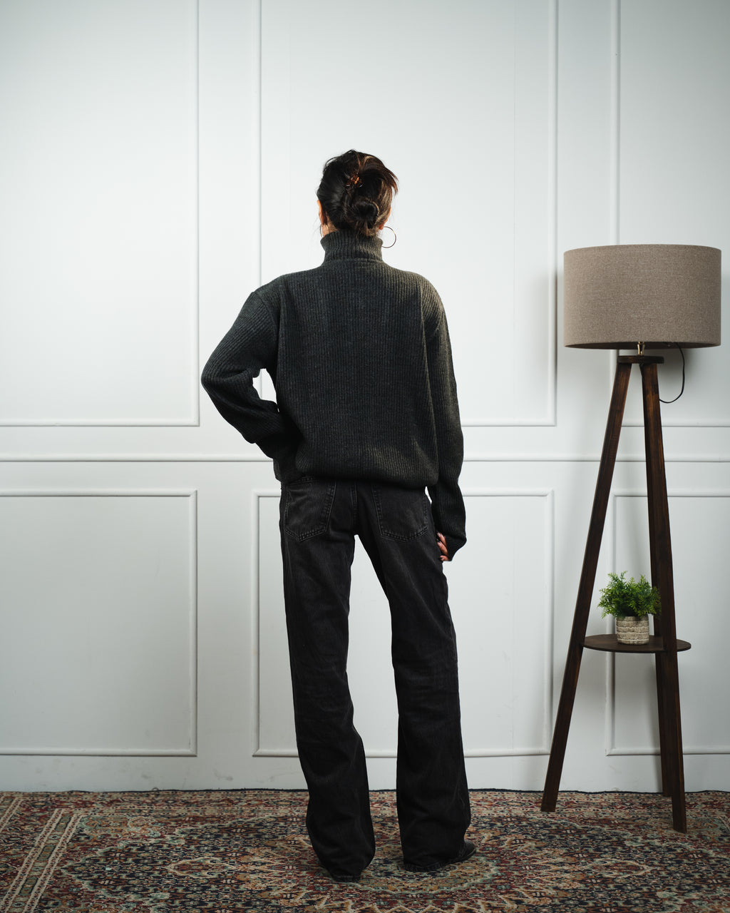 Anthracite Knitted Quarter Zip