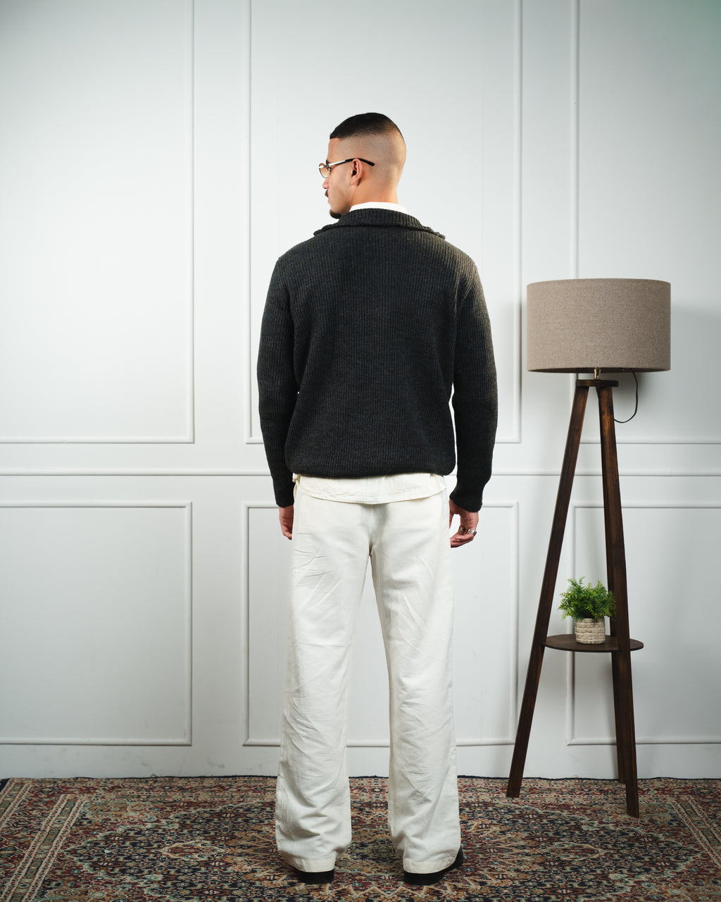 Anthracite Knitted Quarter Zip