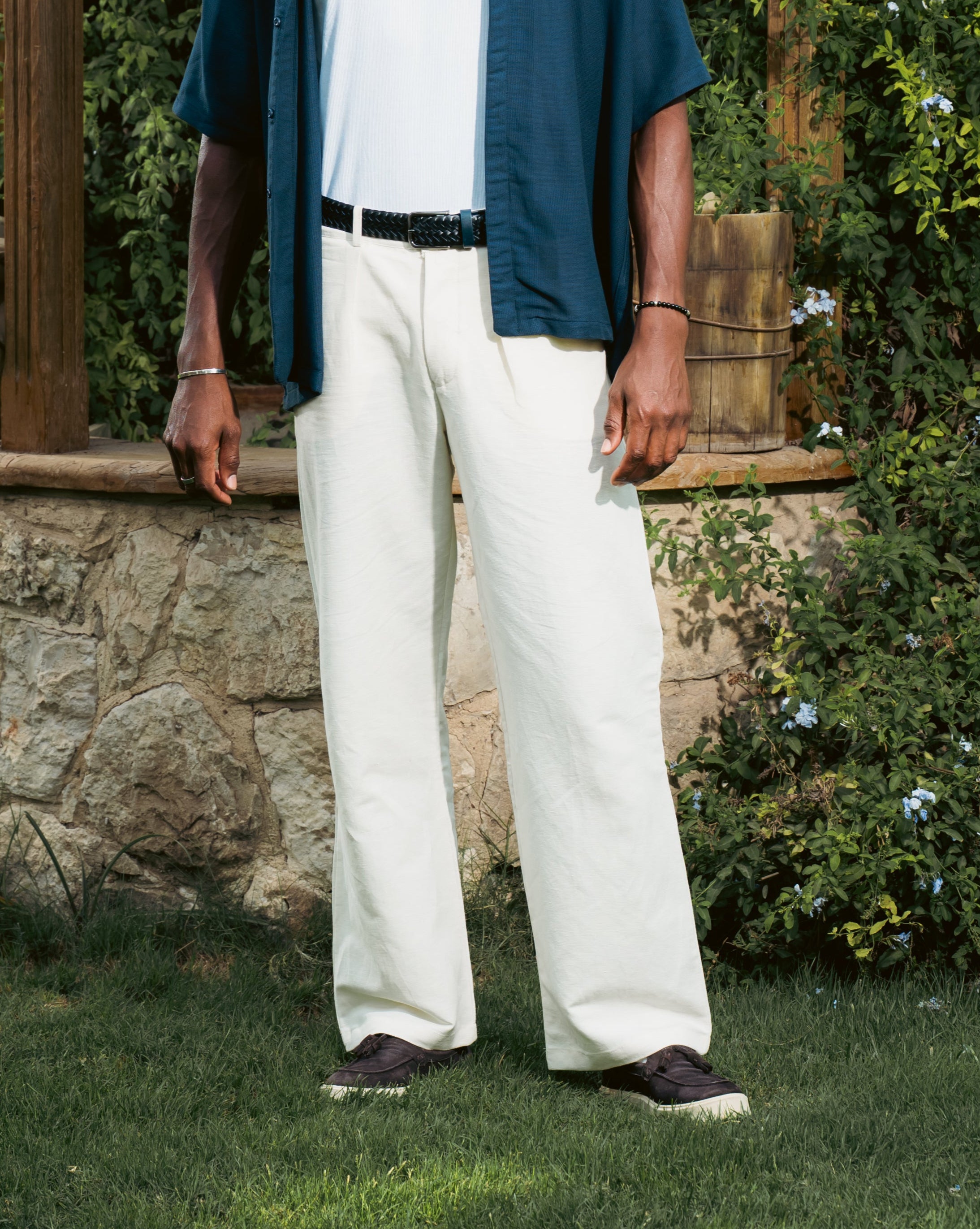 Pleated Linen Pants