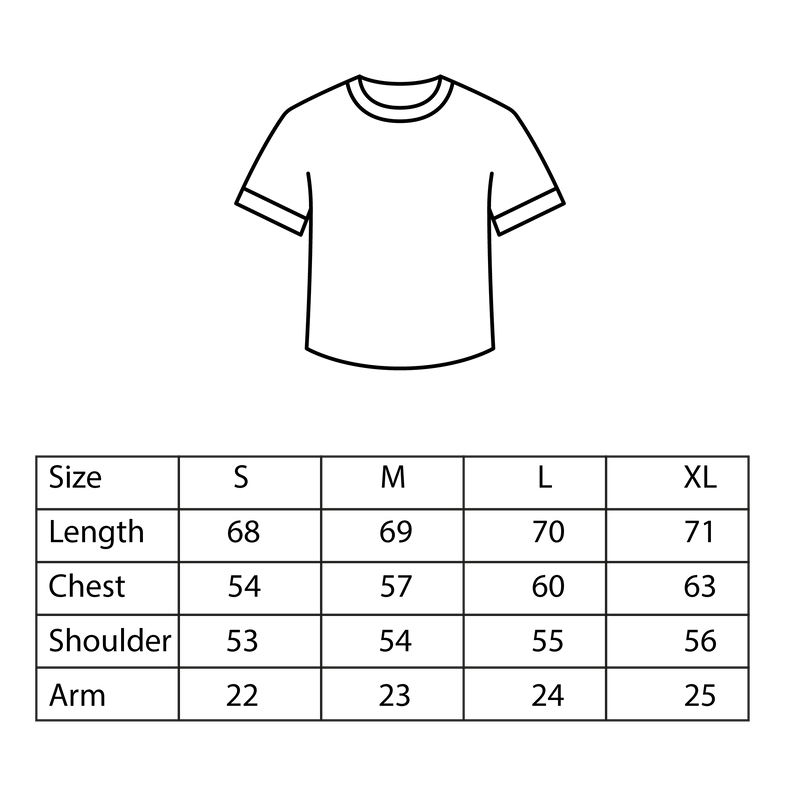 Size chart for Eagle Logo Tee