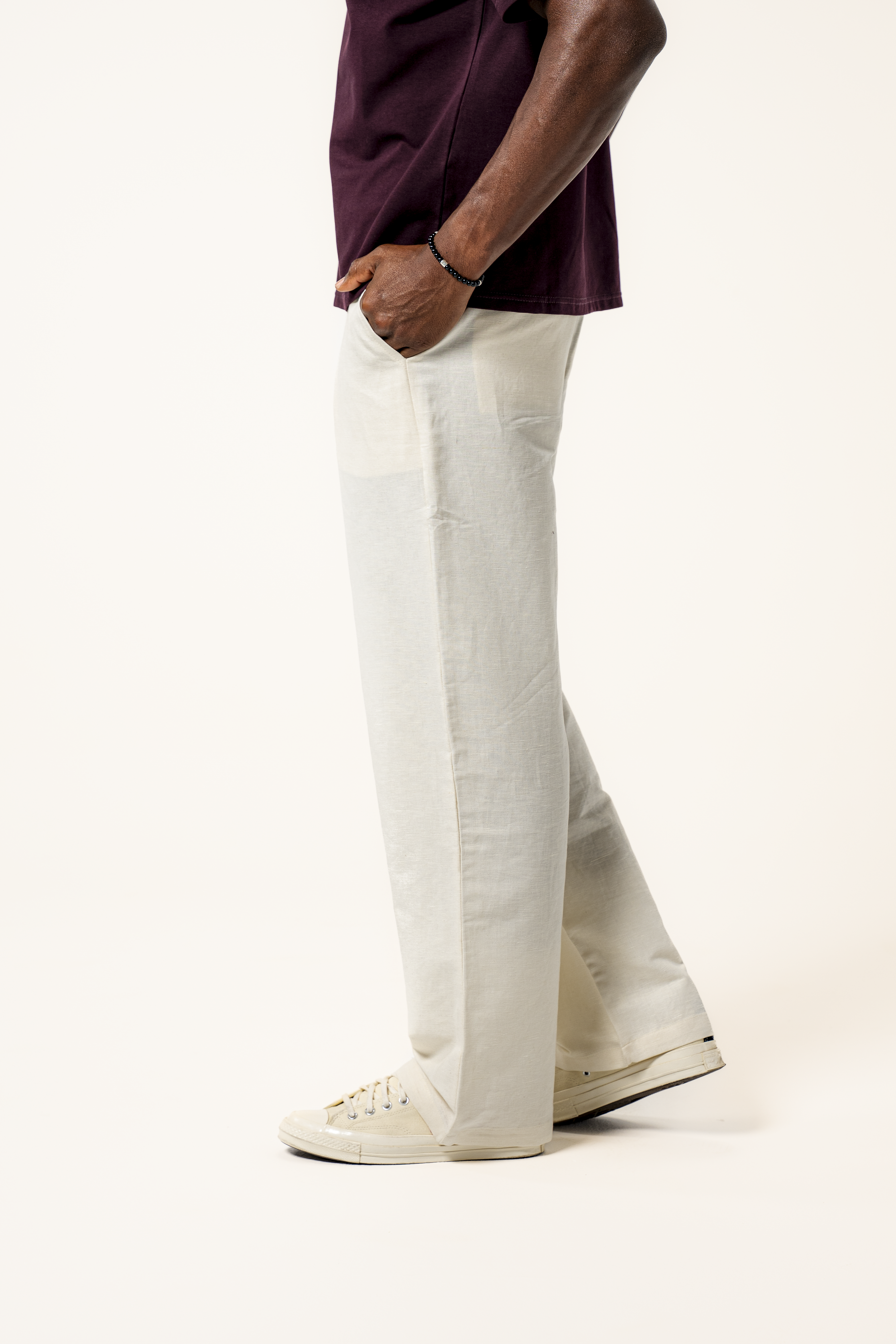 Pleated Linen Pants