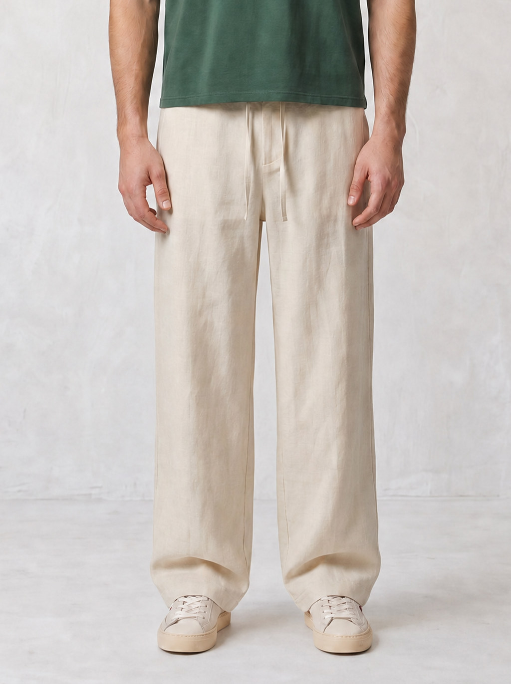 Wide Leg Linen Trousers