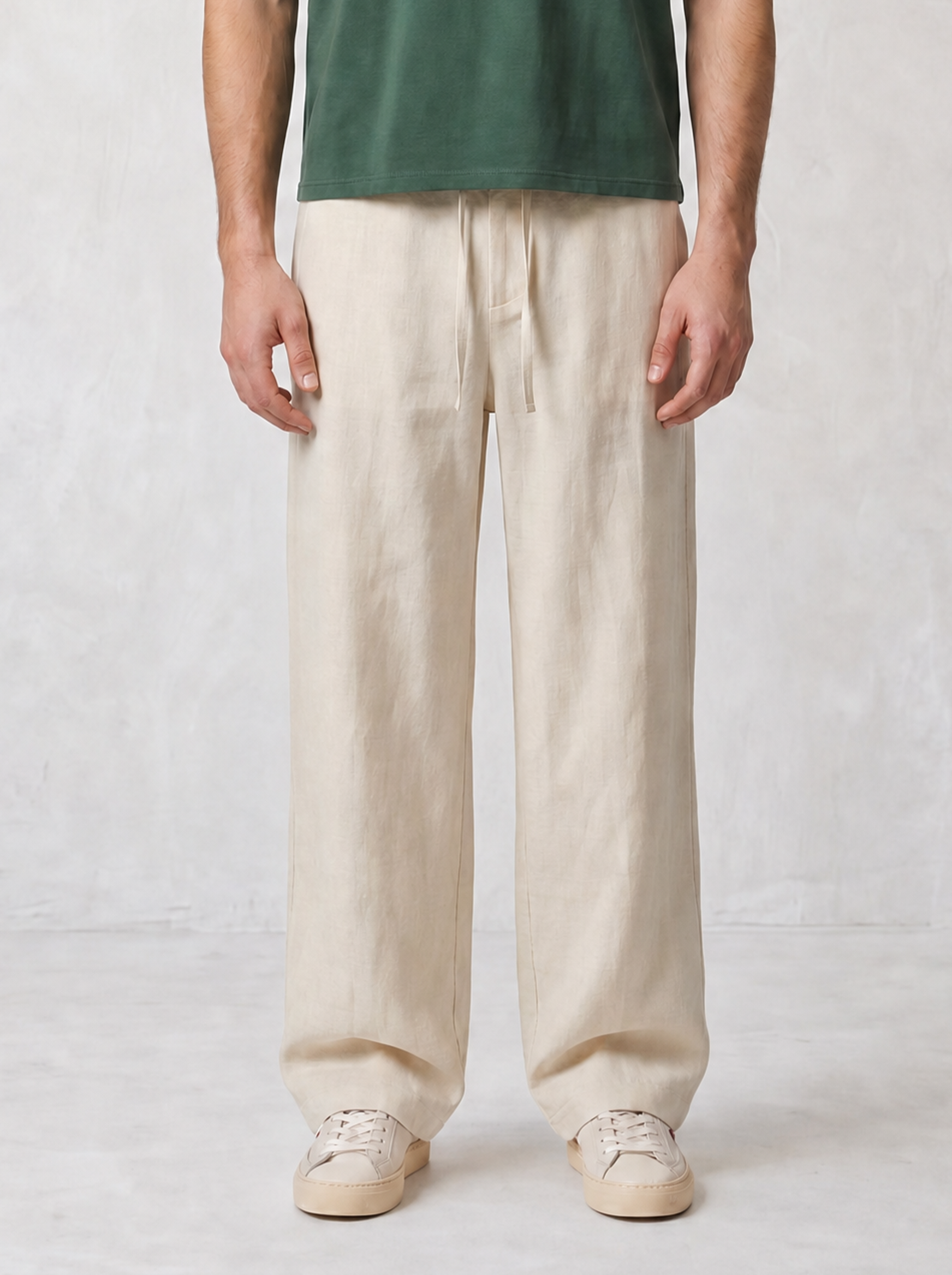 Wide Leg Linen Trousers