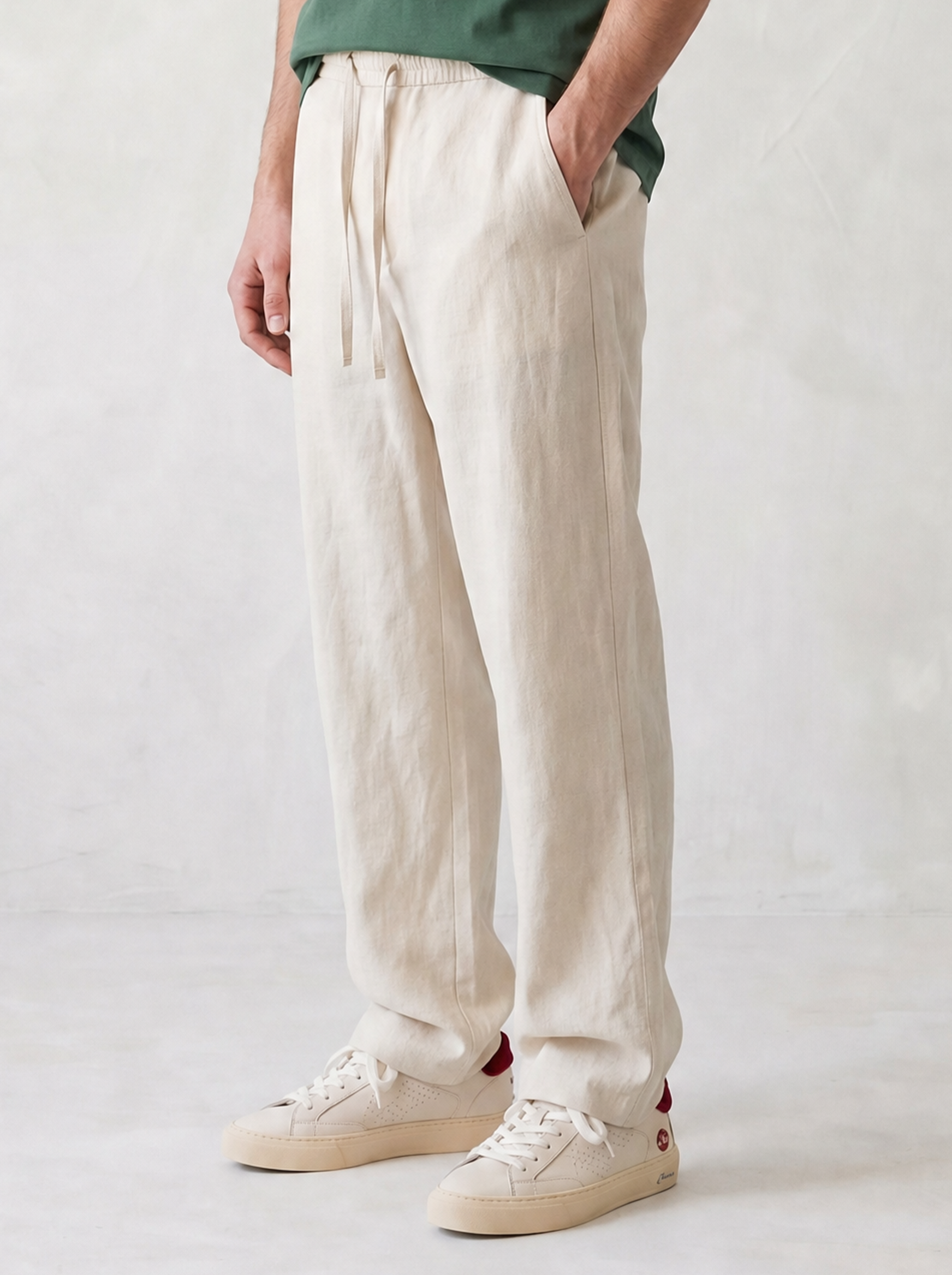 Wide Leg Linen Trousers