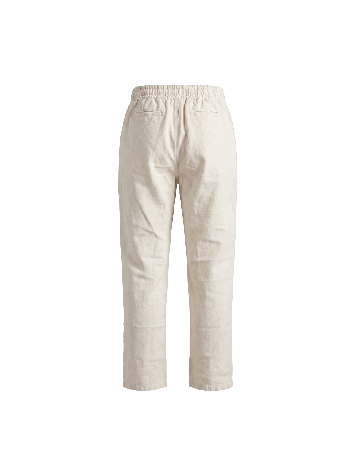 Elsewhere Wide Leg Linen Trousers, back view flat lay