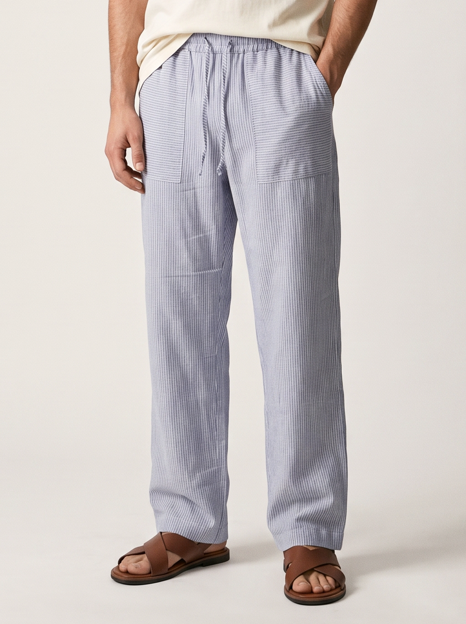 Striped Linen Trousers